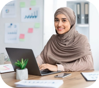 girl with laptop image